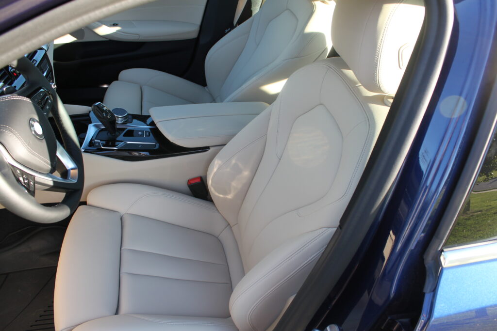 White BMW 5 Series Interior