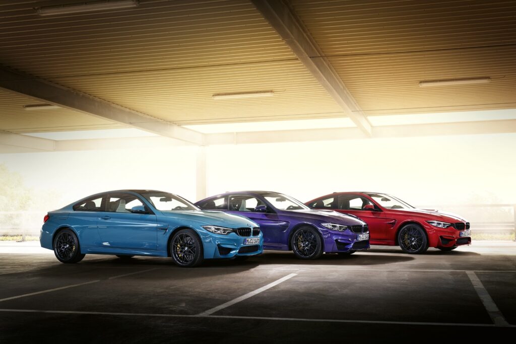 All three Colors of the BMW M4 Heritage Edition.