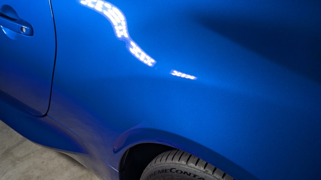 Clean panel with scratches polished out.