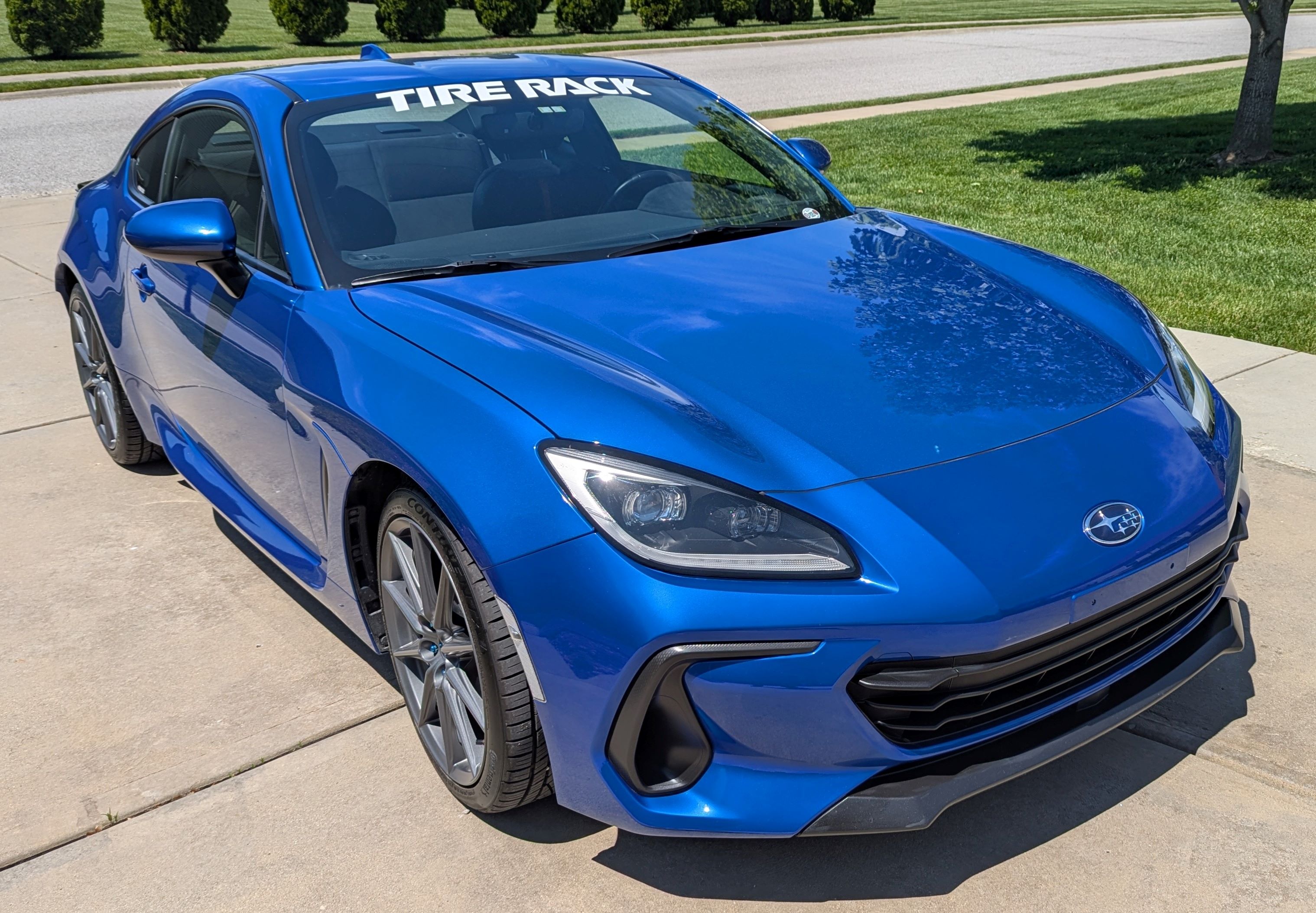 Front view of fully detailed 2022 World Rally Blue BRZ